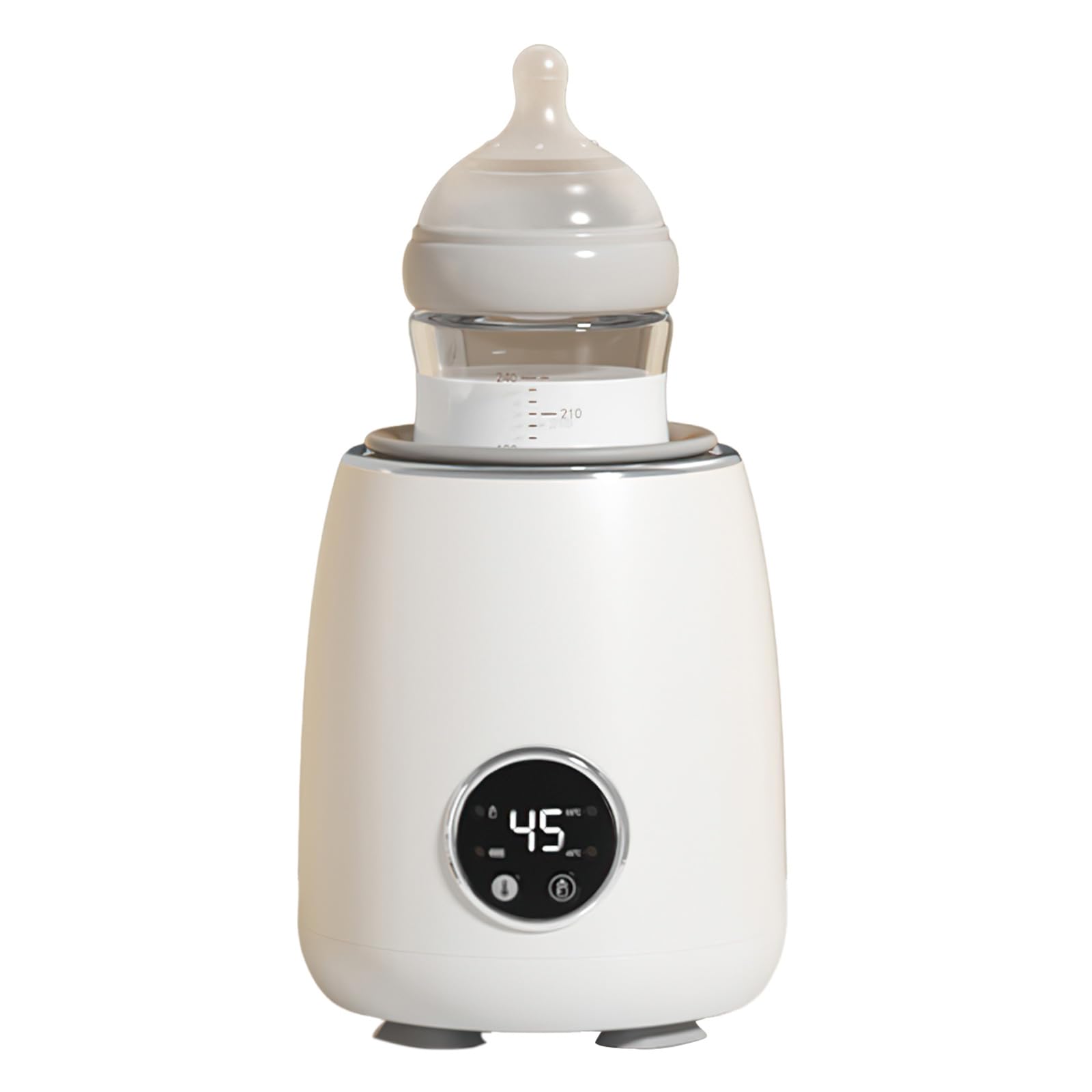 6 livelli di frappè per bambini, indicatore LED con suono di richieste per tutte le bottiglie, controllo della temperatura, tempo 1-6 minuti per latte materno (bianco)