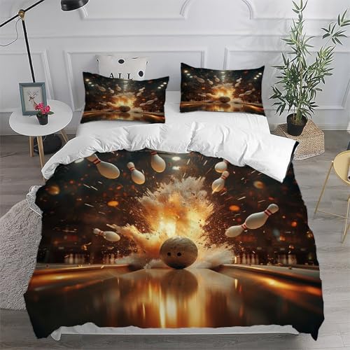 Housse de couette motif imprimé relief 3D avec 2 taies d'oreiller - 6