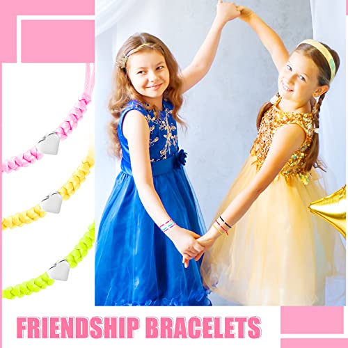 Chengu 24 Pieces Back To School Friendship Bracelets Adjustable Handmade Braided Rope Bracelets Wish Bracelets For Kids Girls Women(Heart Style) #TOP3