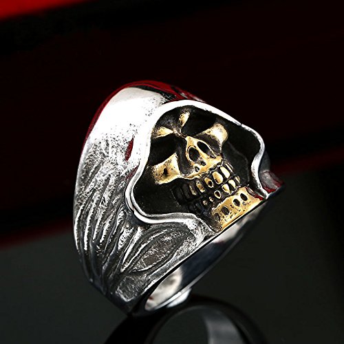 Image of Genuine Stainless Steel Ring Jewelry for Men Fashion Punk Biker Skull Rings