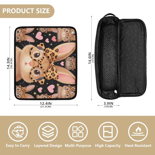 Estuche de viaje 2 en 1 para plancha y rizador de cabello miniatura 4