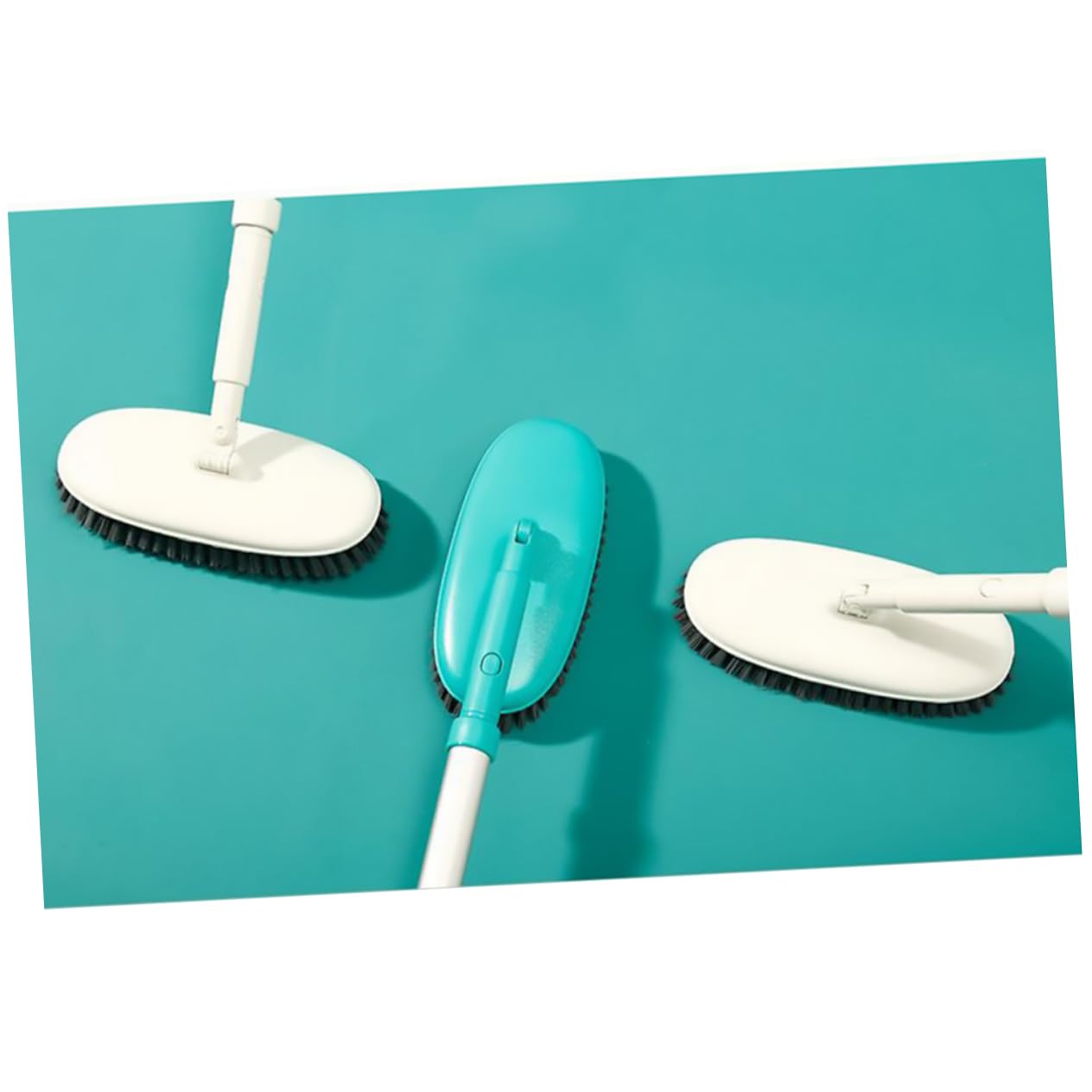 Cepillo de Fregar Color Verde Mango Largo y Cerdas Suaves Herramienta Extensible Fácil de Usar para Limpieza de Pisos y Azulejos
