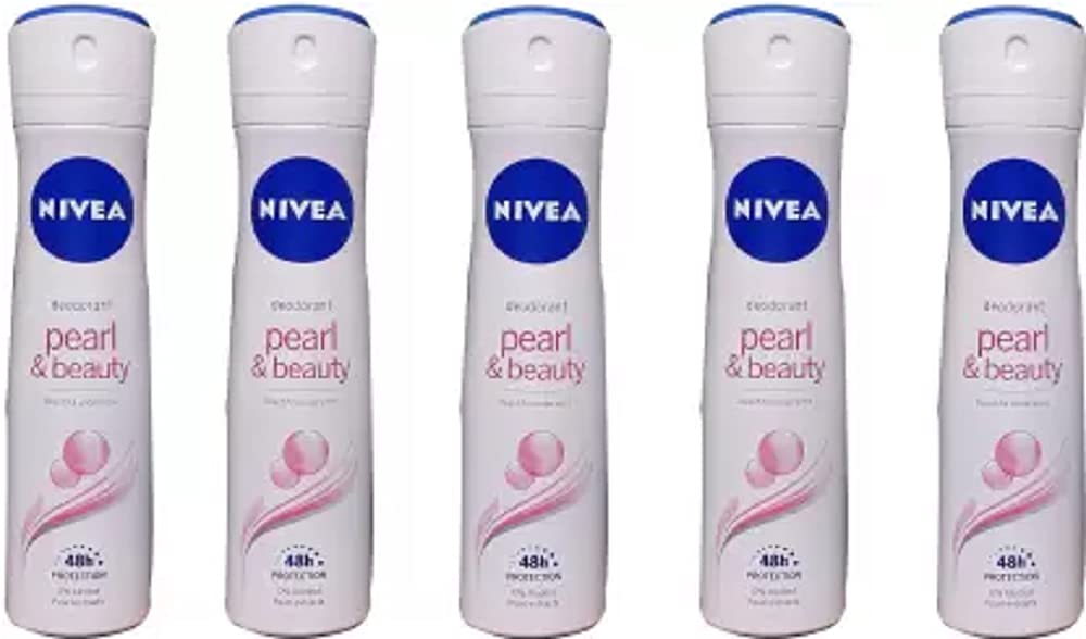 Nivea PEARL & BEAUTY (PACK OF 5) Deodorant Spray – For Women (750 ml, Pack of 5) Nivea PEARL & BEAUTY (PACK OF 5) Deodorant Spray – For Women (750 ml, Pack of 5)