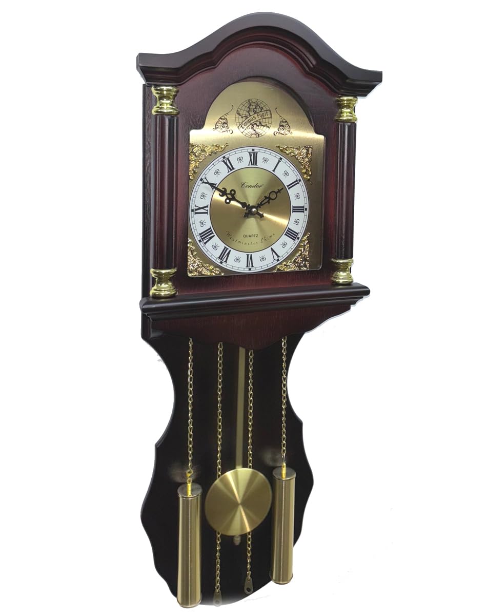 Pendeluhr, Westminster-Sound und Elise, 78 x 30 x 13,5 cm, automatische Stummschaltung und Lautstärkeregler
