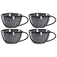 LEONARDO HOME 018586 MATERA Keramiktasse 290 ml anthrazit 4er-Set, Keramik