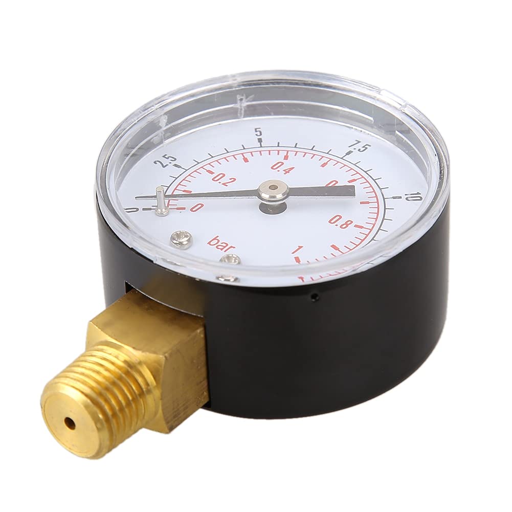 Manómetro 0/15 PSI 0/1 Bar, medidor de presión de combustible, compresor de aire, medidor de presión hidráulica, manómetro de doble escala