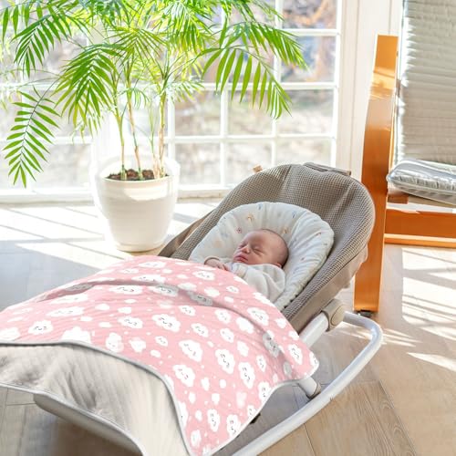 Image of Toddler Blanket for Boys Girls Soft Warm Multi Use Wrap Swaddle for Infant Toddler Kid Crib Bedding 30X40in Clouds
