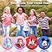 Waterproof for AirTag Holder for Kids - 2 Pack Cute Cartoon Hidden Case | with Safety Pin | for Clothes, Luggage, Shoes, Backpack | for Toddler, Elderly | Fully Hidden Tracker Case, Blue+Red