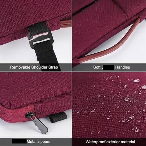 Bolsa para portátil a prueba de golpes funda protectora impermeable con asa 6