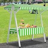 Tragbarer mobiler Ständer Kiosk mit Markise und Tischdecke für Street Food, Veranstaltungen und Marktverkäufe