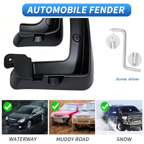 Image of Custom Fit for Mud Flaps 2014-2018 Hyundai Santa Fe Sport Mud Splash Guard Front and Rear 4-PC Set