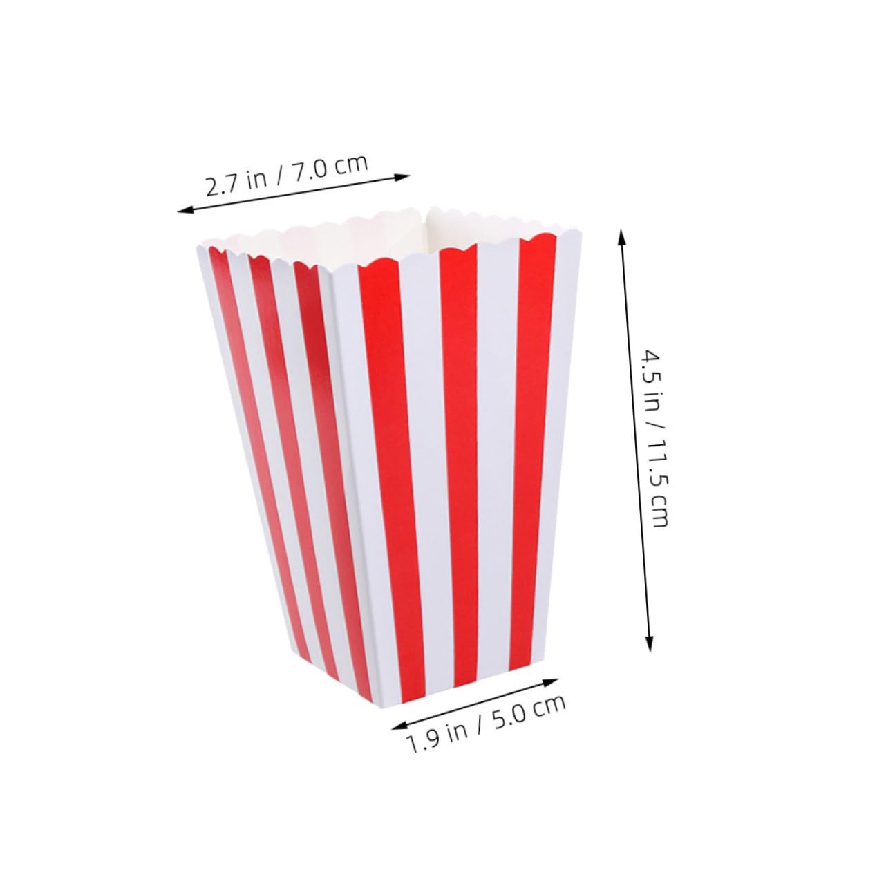 COLLBATH 25pcs Retro Striped Popcorn Boxes for Party Decorations Strip Movie Night Snack Cups