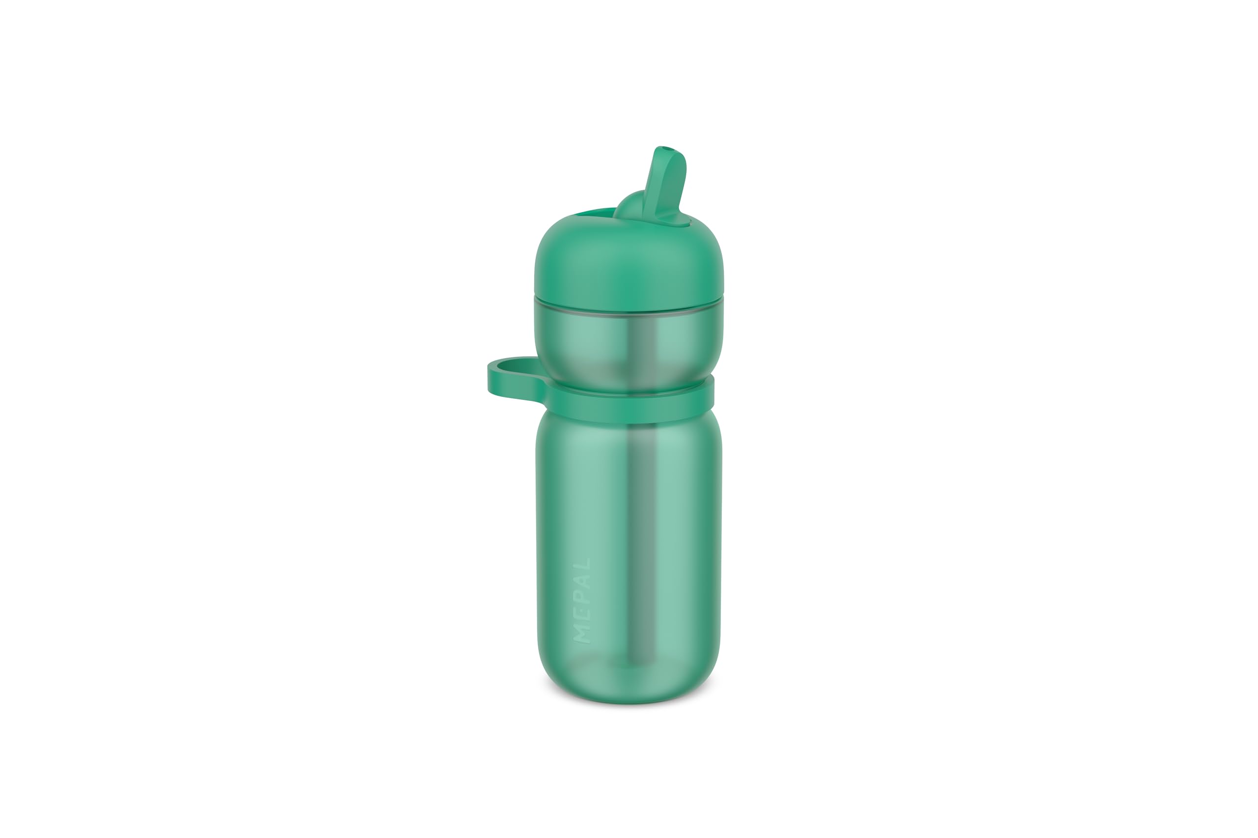 Mepal - Trinkflasche Flip Sport - 600 ml - Apple green | Auslaufsicher (wenn verschlossen) - Komfortabler Tragegriff - Eingebauter Strohhalm - Wasserflasche