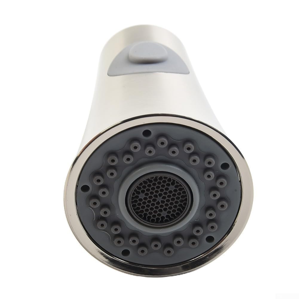 Soffione doccia di ricambio per rubinetto estraibile G12, in plastica di lunga durata, flusso d'acqua regolabile (galvanizzazione)