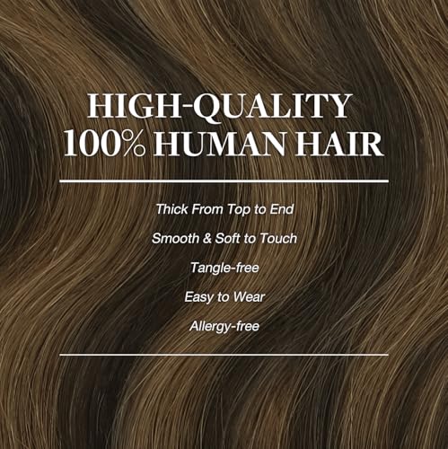 Image of GOO GOO Clip in Hair Extensions Real Human Hair Balayage Remy Extensions