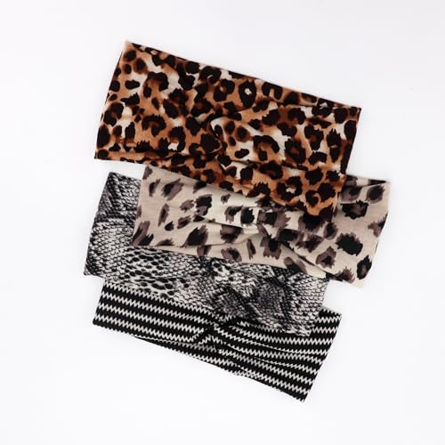 Image of DRESHOW 8 Pack Headbands for Women Yoga Knotted Headbands Elastic Criss Cross Hair Accessories Sports Head Wrap Non Slip