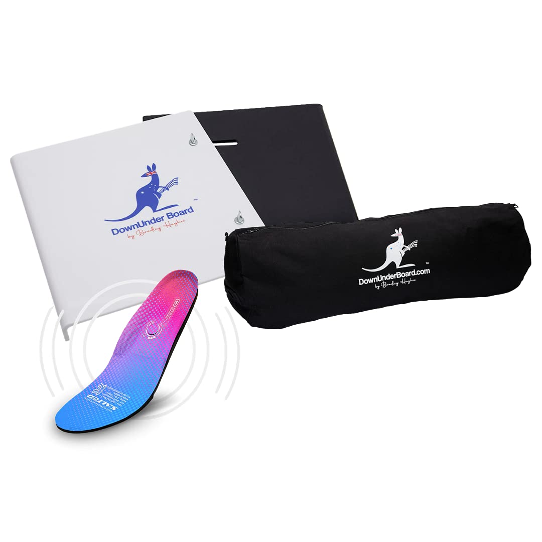 DownUnder Board 2.0 Tour Edition Bundle with Salted Golf Smart Insoles and Ultimate Impact Bag - Golf Swing Training Aid - PGA Tour Golf Accessories - Improve Golf Swing