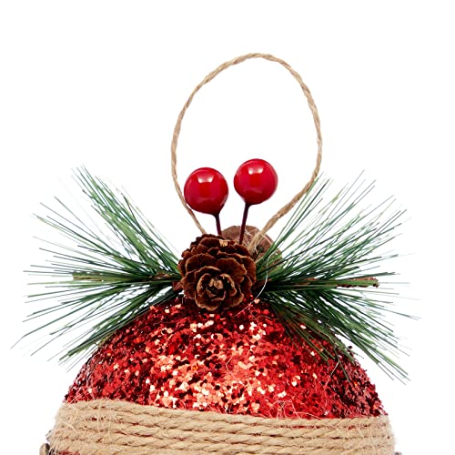 6 Pack Rustic Christmas Tree Ornaments, Farmhouse Holiday Decorations, Assorted Designs (3 X 5.4 In) #TOP5