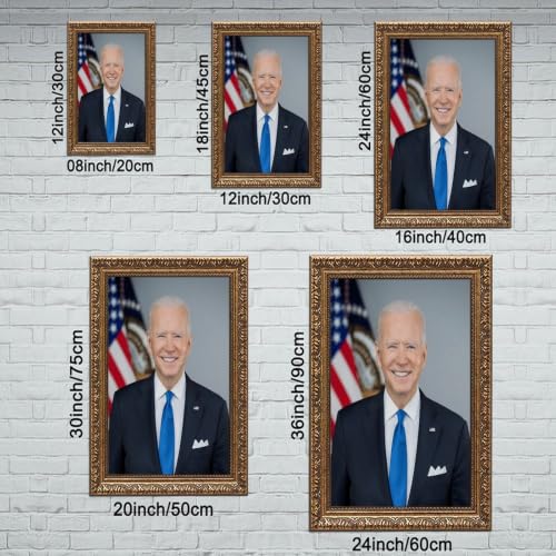 Impression sur toile de Joseph Biden grand format 50x75 cm pour décoration murale
