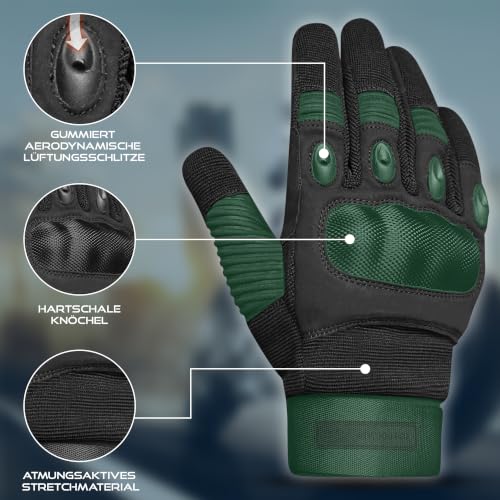WESTWOOD FOX WFX Motorradhandschuhe für Damen und Herren, mit hartem Knöchel, Vollfinger-Touchscreen, Motorradhandschuhe zum Fahrradfahren… – Ansicht 6