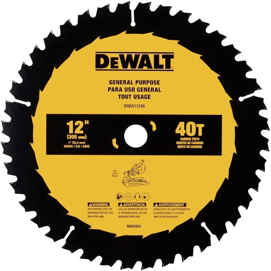 12 in. 40T General Purpose Saw Blade (DWA11240)
