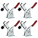 Produktbild EXLECO Schnellspanner GH-201-B 4 Stück Metall Horizontal Toggle Clamp Handwerkszeug 100KG 126lbs Vertikaler Kniehebelspanner Quick Release Clamp