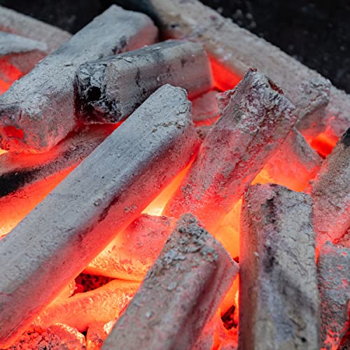Emma Basic- Bambuskohle 10Kg | Briketts perfekt zum Grillen | Lange Brenndauer | Rauchfrei und geruchlos | Holzkohle in Restaurantqualität | Einfaches Brennen für Grills