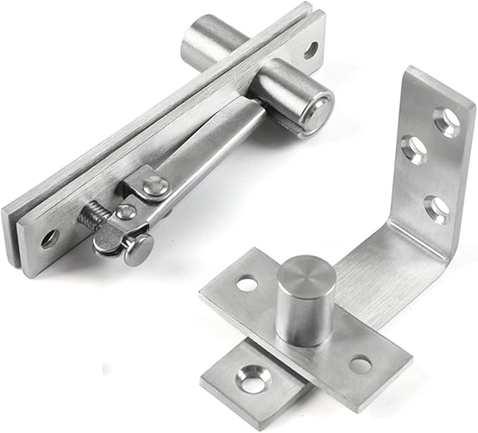 Amazon.co.jp ヒンジ 蝶番 ドアピボットヒンジ、シャフト90度回転キャビネットホームワードローブバスルームステンレススチール