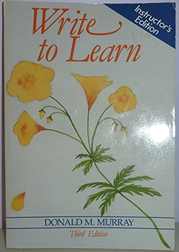 Write to Learn, Instructor's Edition 0030331242 Book Cover