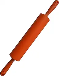 Rolo Abridor de Massa Pizza 31 cm Em Silicone Antiaderente Terracota - UDlandia