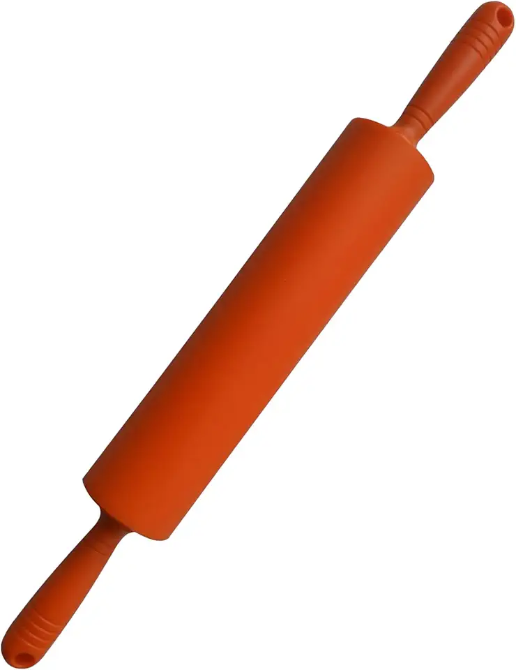 Rolo Abridor de Massa Pizza 31 cm Em Silicone Antiaderente Terracota - UDlandia