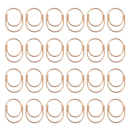 24 個のカラフルなペーパークリップステンレス鋼クランプブックマーククリップ写真封筒ファイルドキュメントはがき装飾クリップを保持するため