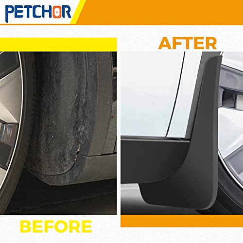 Image of 4PCS Mud Flaps Splash Guards for Tesla Model Y, No Drilling Required Tire Protector Mud Flaps, Fender Mud Guard with Accessories Compatible with Tesla Model Y 2020 /2021 /2022 /2023 /2024