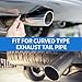 VekAuto Curved Slant Exhaust Tip, 2.4