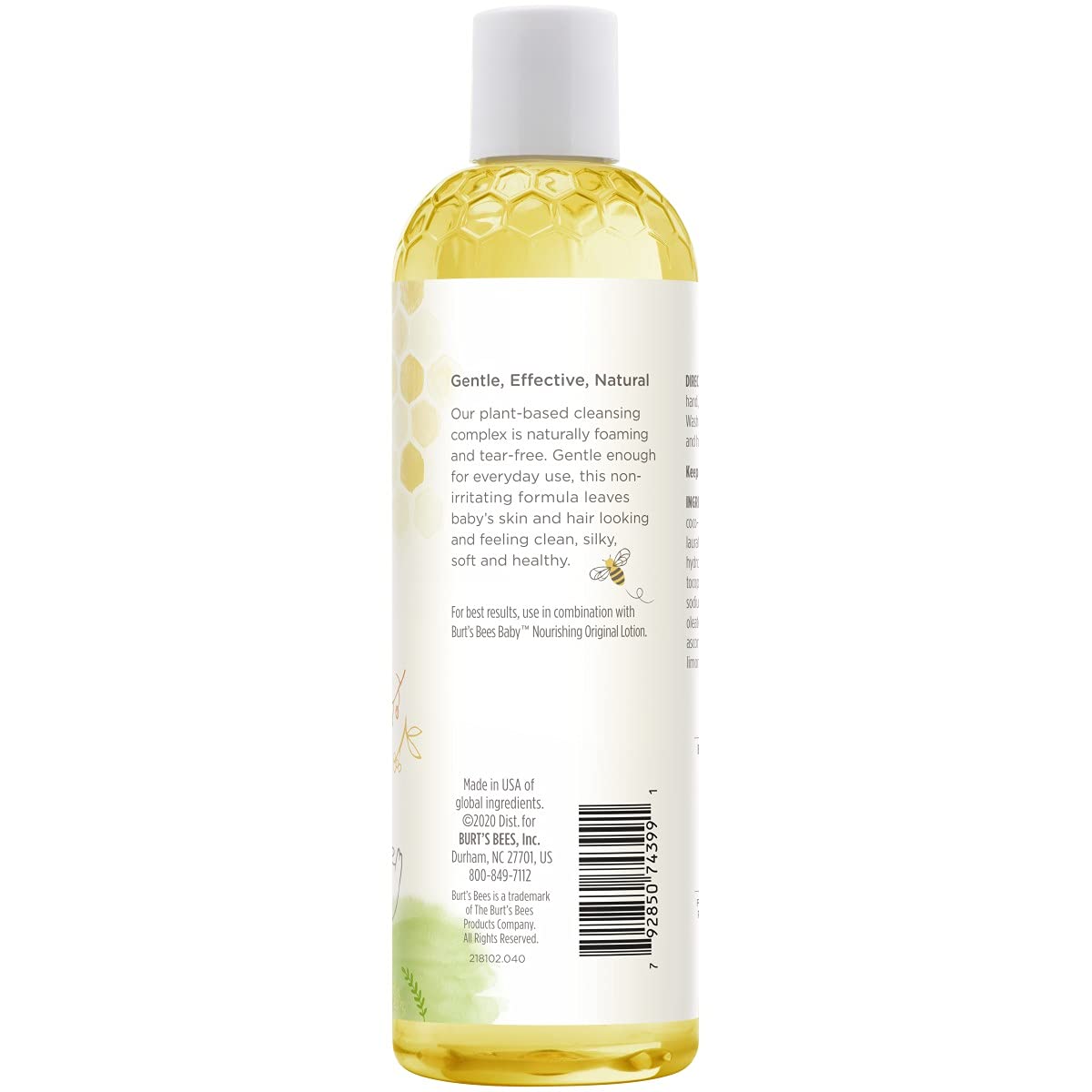 Burt's Bees Baby Shampoo & Wash, Original Tear Free Baby Soap 12