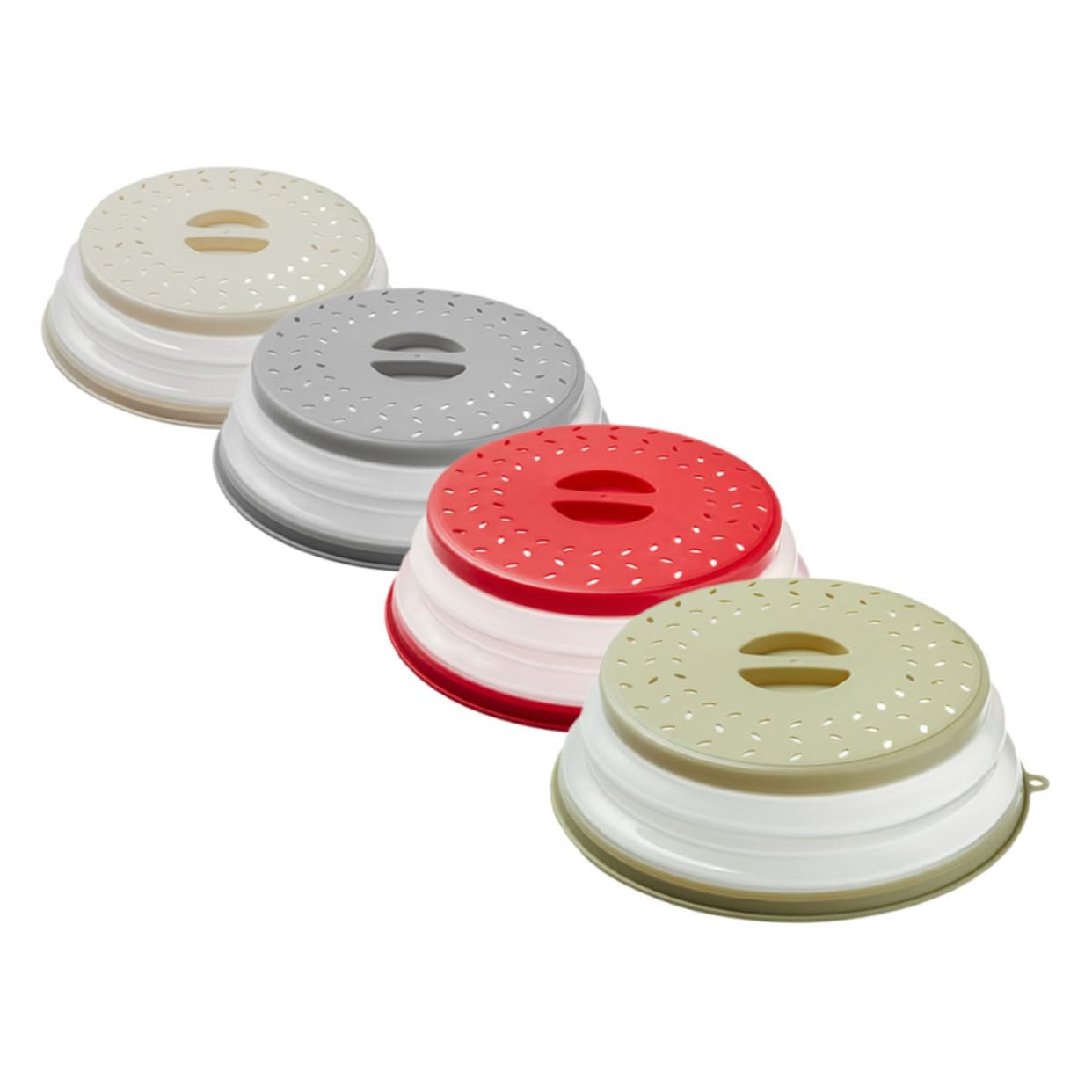4 Piezas Cubiertas para Microondas Reutilizables Resistentes al Calor, Protectoras contra Salpicaduras, Utensilios de Cocina para Calentar Alimentos Color Aleatorio