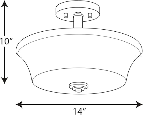 Miniatura 4 de Progress Lighting P3644-15 Cascadia Cerca del Techo, Cromo