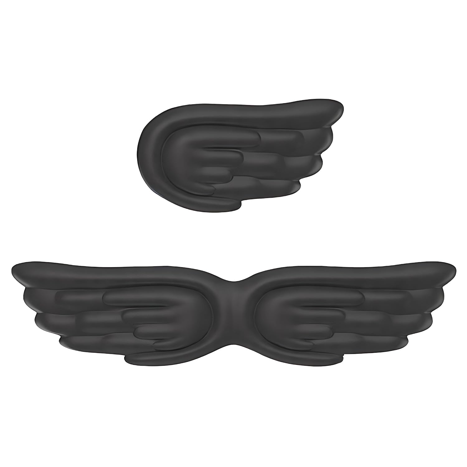 2 Pezzi Poggiapolsi a Forma Di Ali, Poggiapolsi Con Schiuma Di Poliuretano e Memory Foam, Pelle Pu Wrist Rest Con Base Antiscivolo, Accessori per Computer, Parapolsi, Tastiera, Mouse, Desktopper