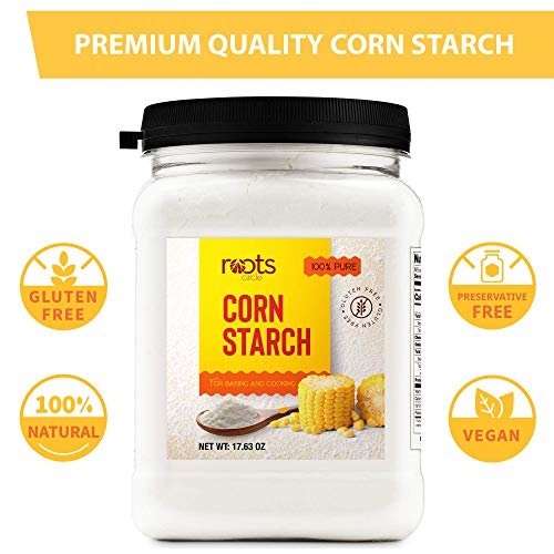 image for Roots Circle 100% Pure Corn Starch | 2 [17oz] Airtight Containers | Al