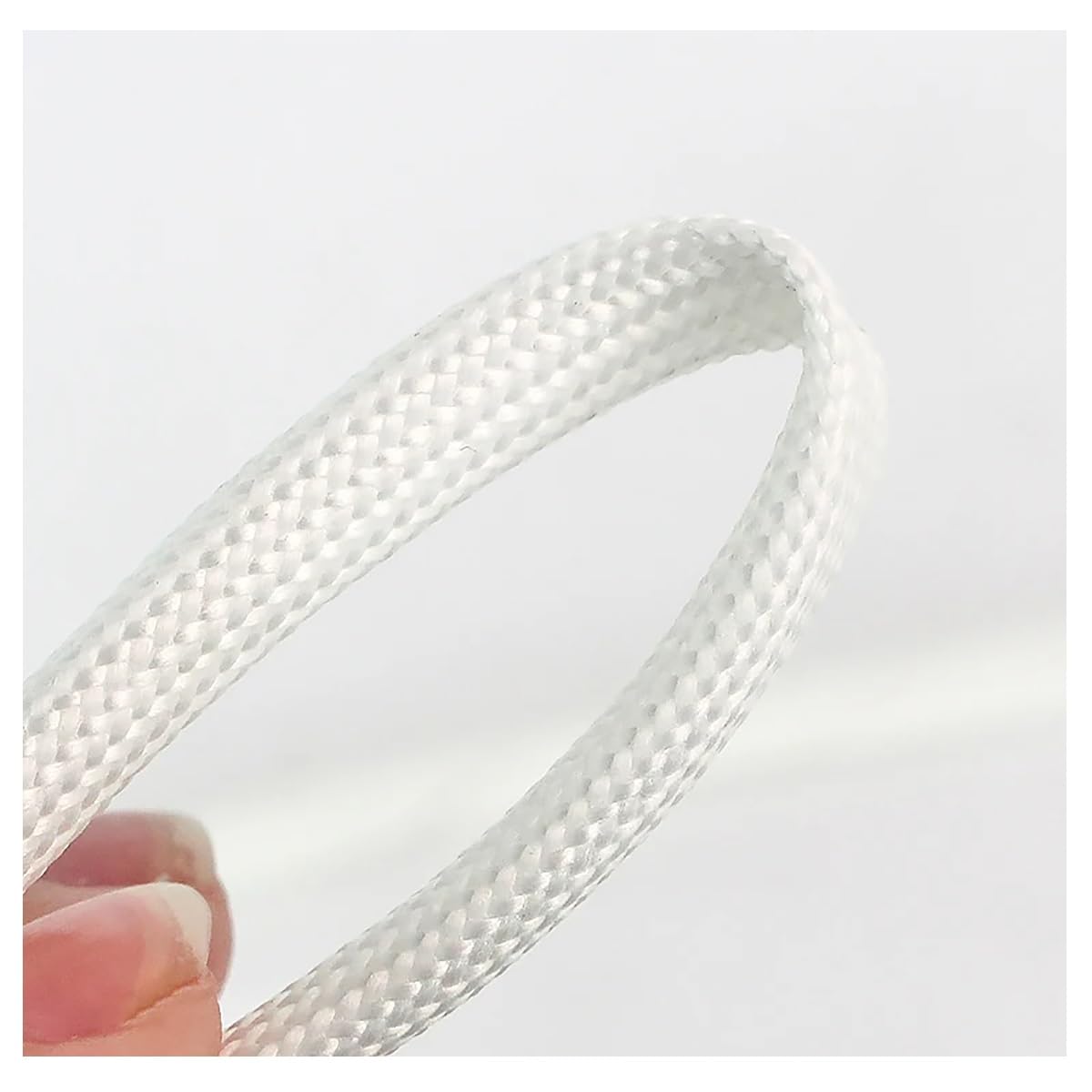 LOMNCHSG Wire Insulation Braid Fire Sleeve, Braided Fiberglass Sleeve 10-18mm 5 Meters 600C Insulation Sleeving(16mm)