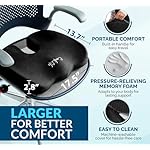 ComfiLife Premium Gel & Memory Foam Seat Cushion – Doctor Recommended Office Chair Cushion, Car Seat Cushion – Chair Cushions for Back & Sciatica Pain Relief – Seat Cushions for Office & Desk (Black) - Image 5