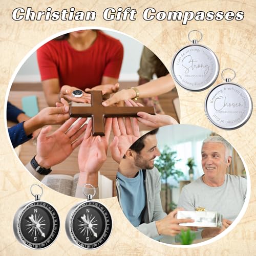 36 brújulas cristianas con versículos grabados miniatura 3