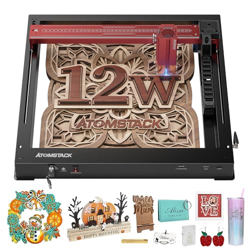 ATOMSTACK Pro Series Laser Engraver, Unibody Laser Cutter and Engraving Machine, 600mm/s High Speed...