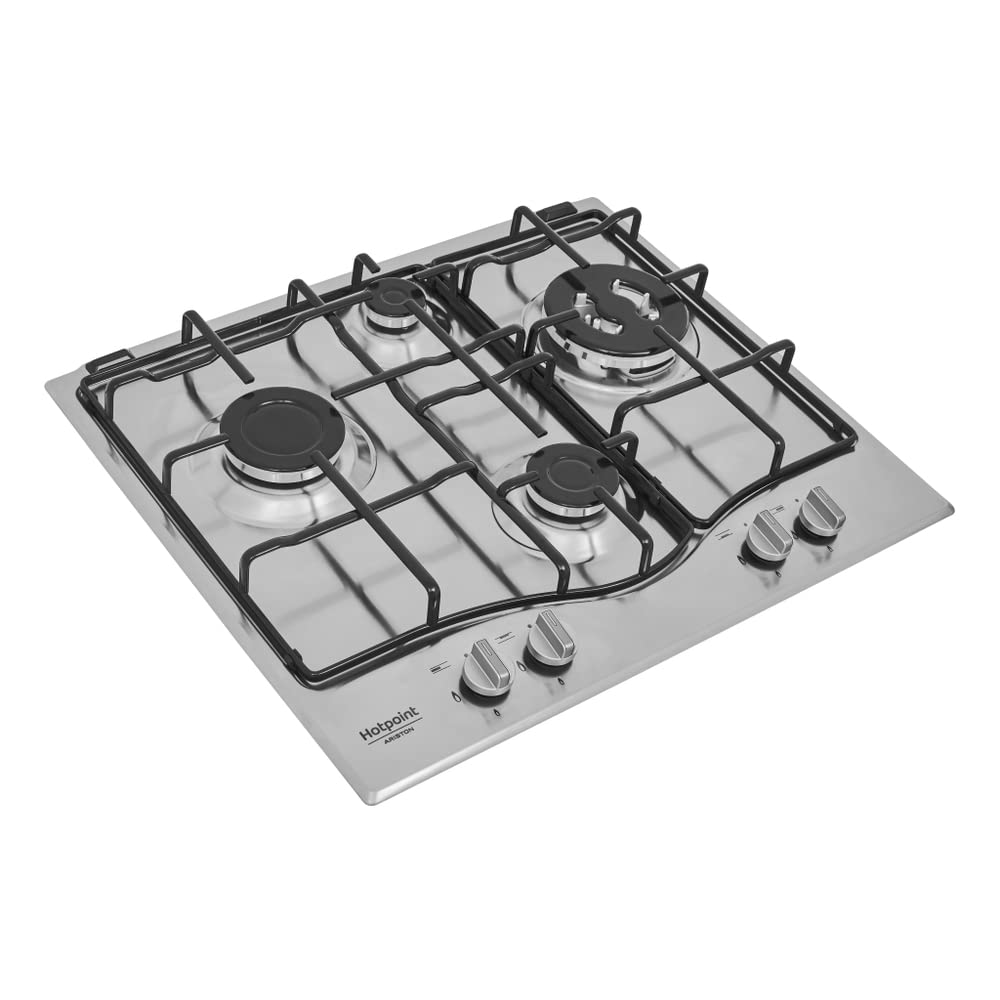 Hotpoint PCN 642 T/IX/HAR - Piano cottura gas, in acciaio Inox, da incasso, 1.000 W, 5,5 cm