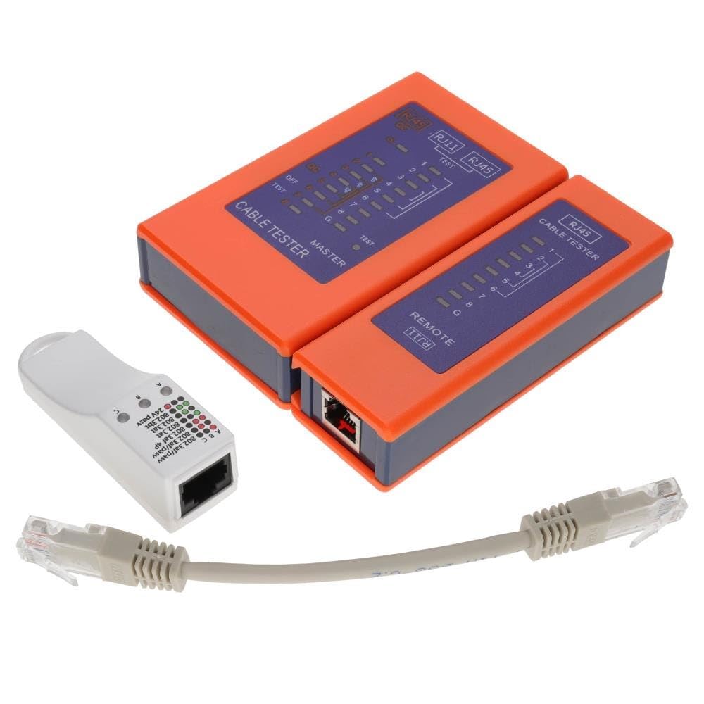 Kauden KA211 Kit testeur de réseau RJ45 avec vérificateur PoE et test de prise QC