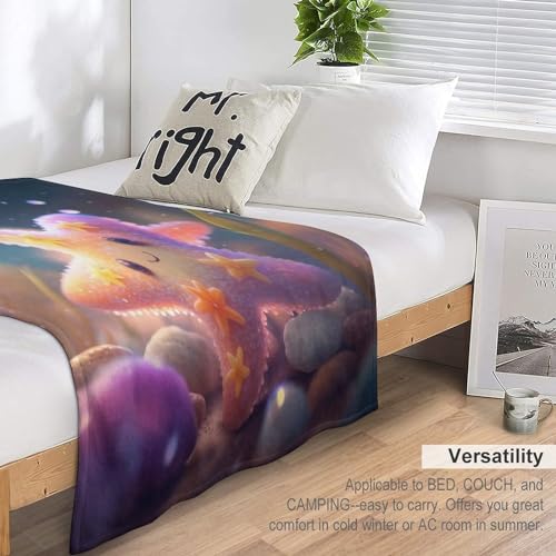 Manta de franela suave Sternfish de 130x180 cm para sofa o cama 7
