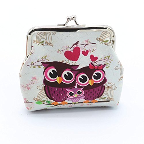 nabati Las Mujeres Dama Retro Vintage diseño de búho Monedero Monedero del Embrague Bolsa de Regalo (e)