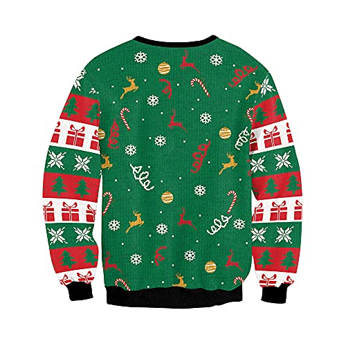 Unisex Ugly Christmas Sweatshirts 3D Printed Funny Graphic Long Sleeve T-Shirt Crewneck Sweatshirts Jesus Greenl 3 Unisex Ugly Christmas Sweatshirts 3D Printed Funny Graphic Long Sleeve T-Shirt Crewneck Sweatshirts Jesus Greenl - Image 4