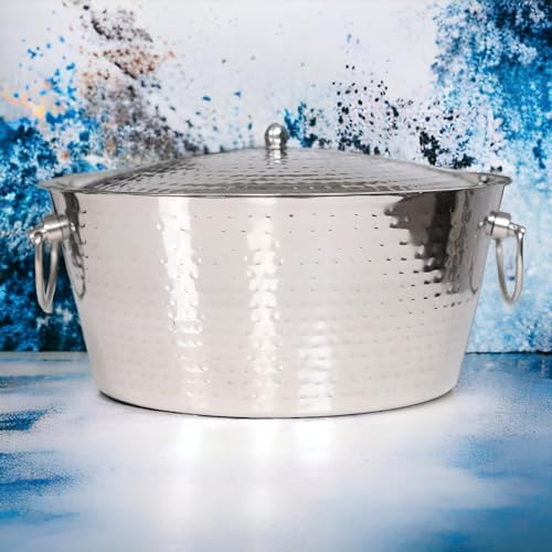 BREKX-Insulated-Stainless-Steel-Large-Ice-Bucket-with-Lid-for-Parties-Anchored-Double-Walled-Champagne-Bucket-for-Extended-Chill-Includes-Lid-for-Extra-Insulation-New-20242025 BREKX Insulated Stainless Steel Large Ice Bucket with Lid for Parties Anchored Double Walled Champagne Bucket for Extended Chill Includes Lid for Extra Insulation New 20242025