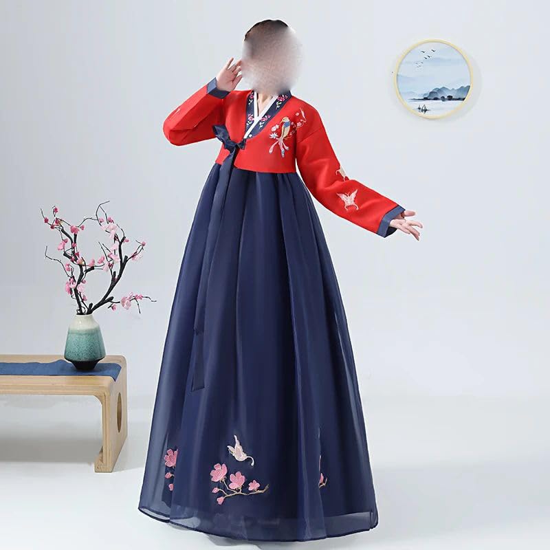 Hanbok coréen de prestige avec broderie fine pour robe de danse - 3